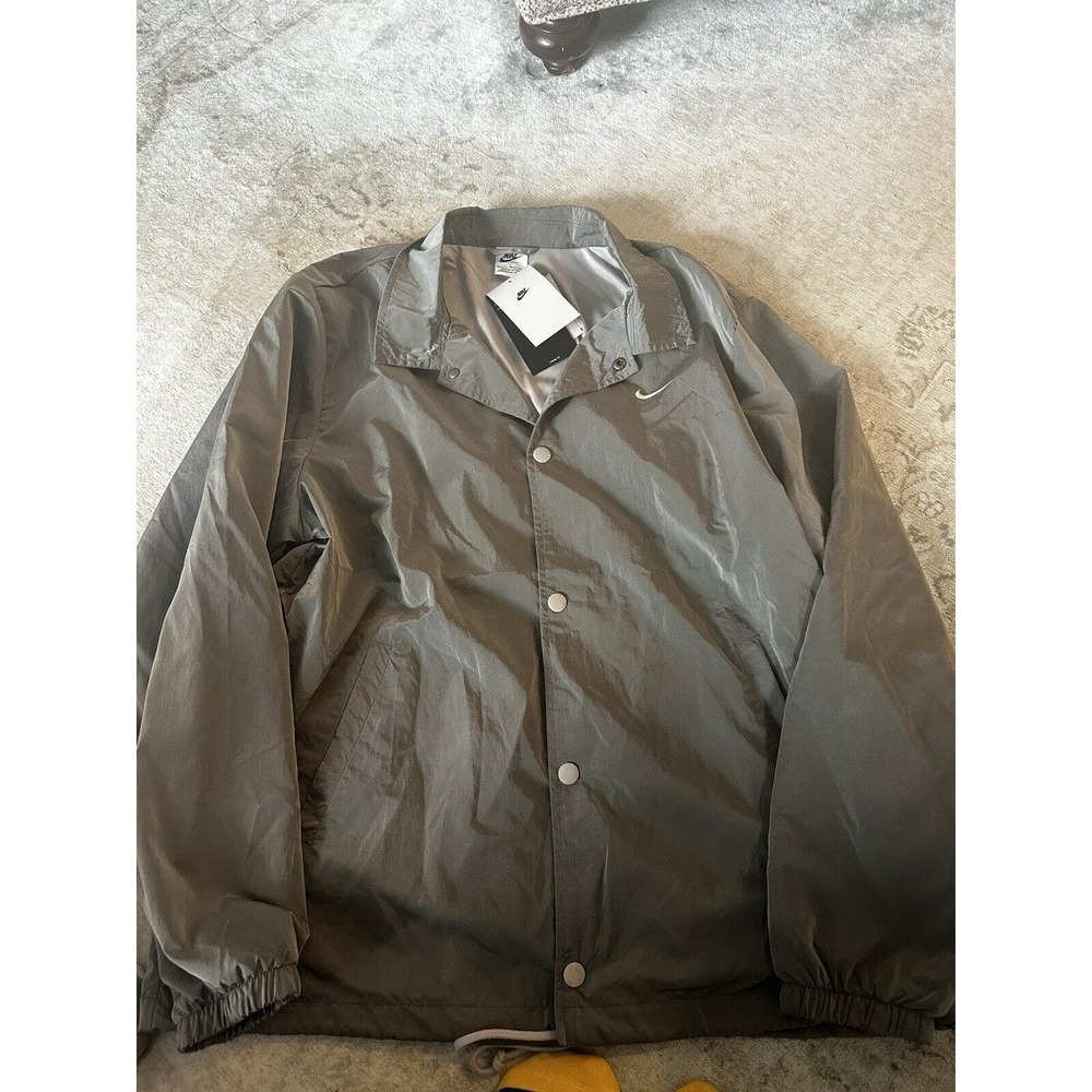 Nike Sportswear Coaches Jacket Windbreaker Gray Iron Ore DQ5005-012 Men’s Sz M